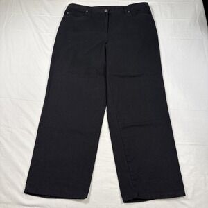 PANTS WIDE LEG DRESS WOMENS 16 RUBY RD. Black‎ Trouser